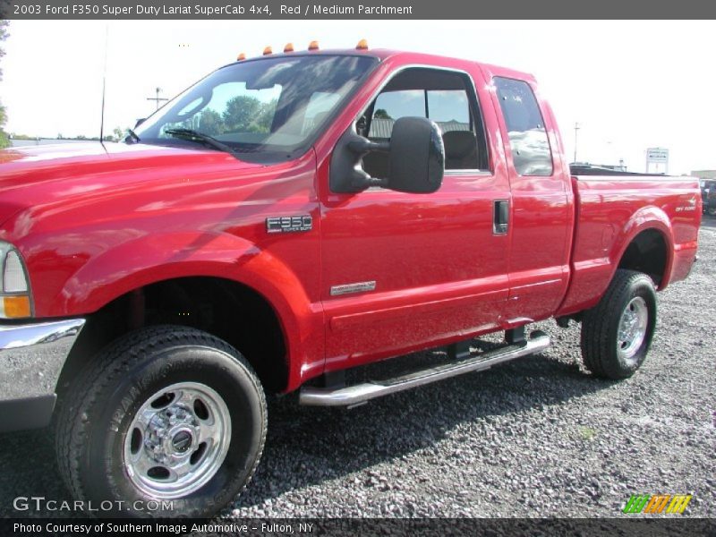 Red / Medium Parchment 2003 Ford F350 Super Duty Lariat SuperCab 4x4