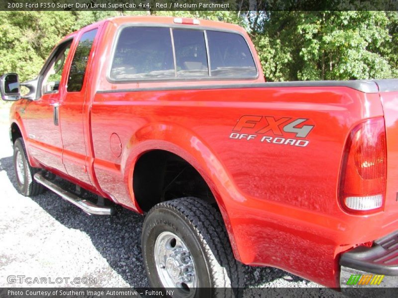 Red / Medium Parchment 2003 Ford F350 Super Duty Lariat SuperCab 4x4