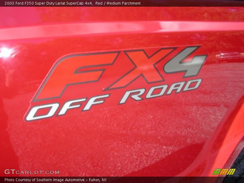 Red / Medium Parchment 2003 Ford F350 Super Duty Lariat SuperCab 4x4