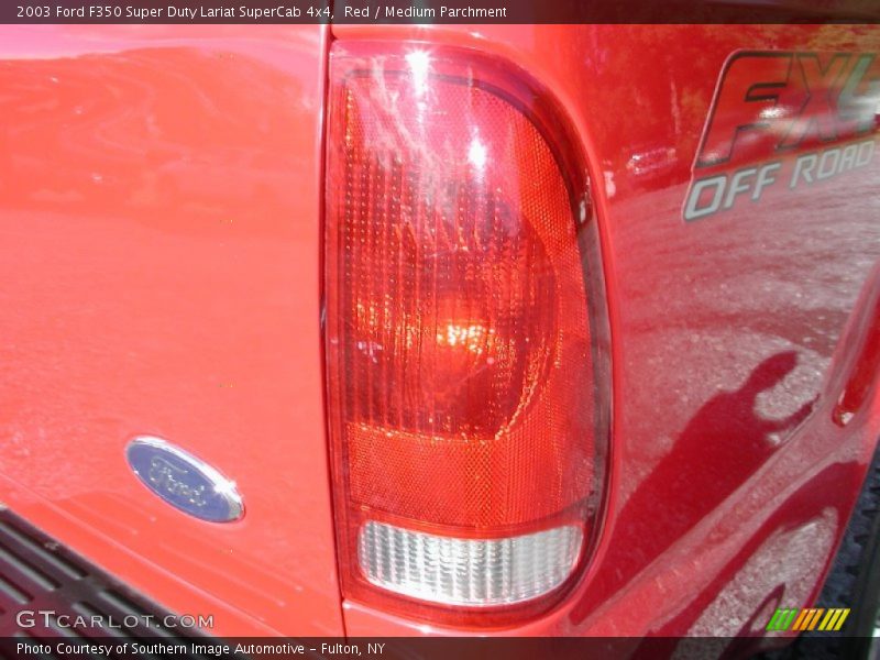 Red / Medium Parchment 2003 Ford F350 Super Duty Lariat SuperCab 4x4