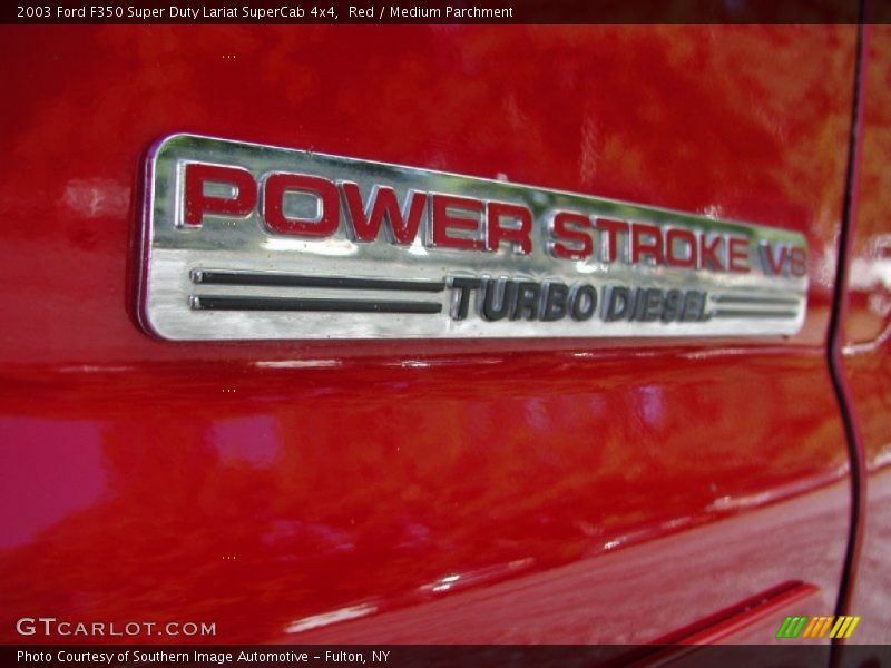 Red / Medium Parchment 2003 Ford F350 Super Duty Lariat SuperCab 4x4