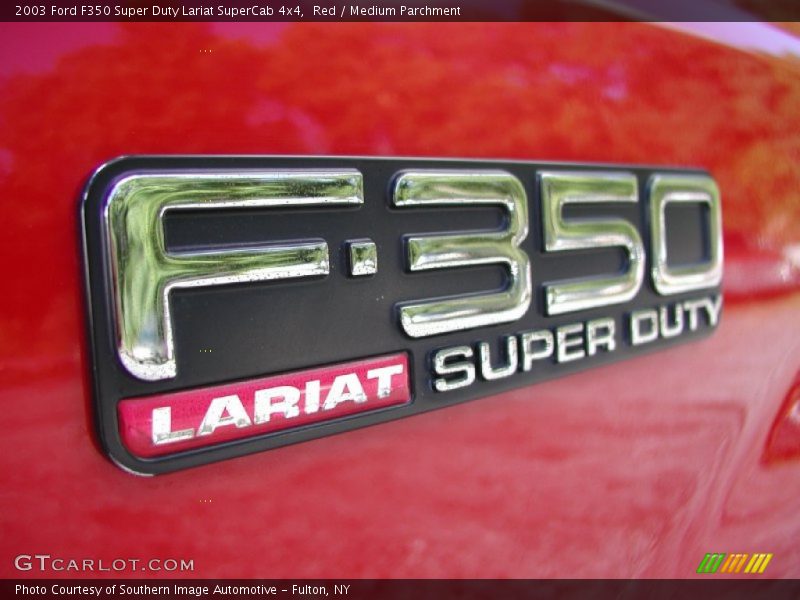 Red / Medium Parchment 2003 Ford F350 Super Duty Lariat SuperCab 4x4