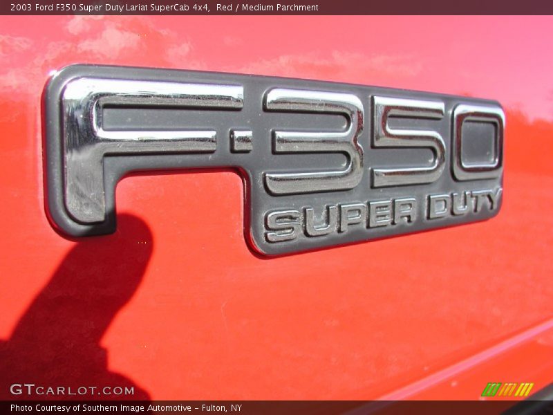 Red / Medium Parchment 2003 Ford F350 Super Duty Lariat SuperCab 4x4