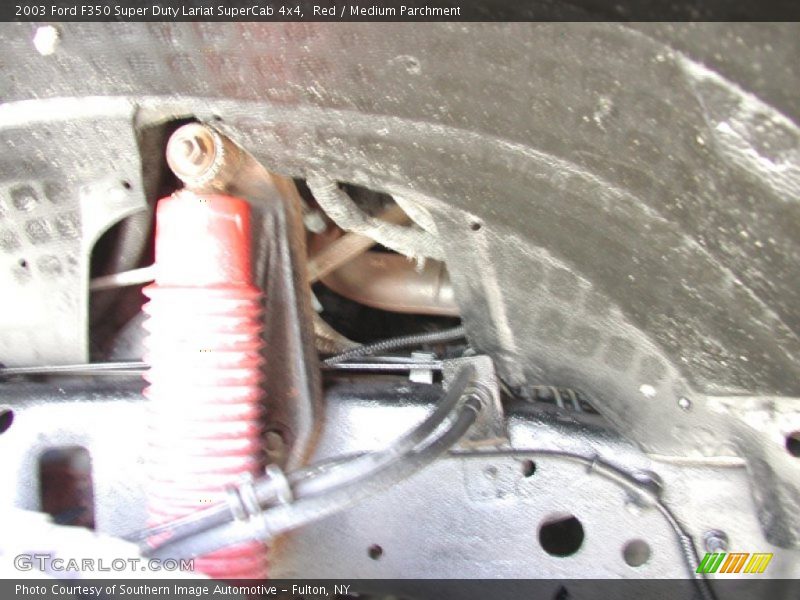 Red / Medium Parchment 2003 Ford F350 Super Duty Lariat SuperCab 4x4