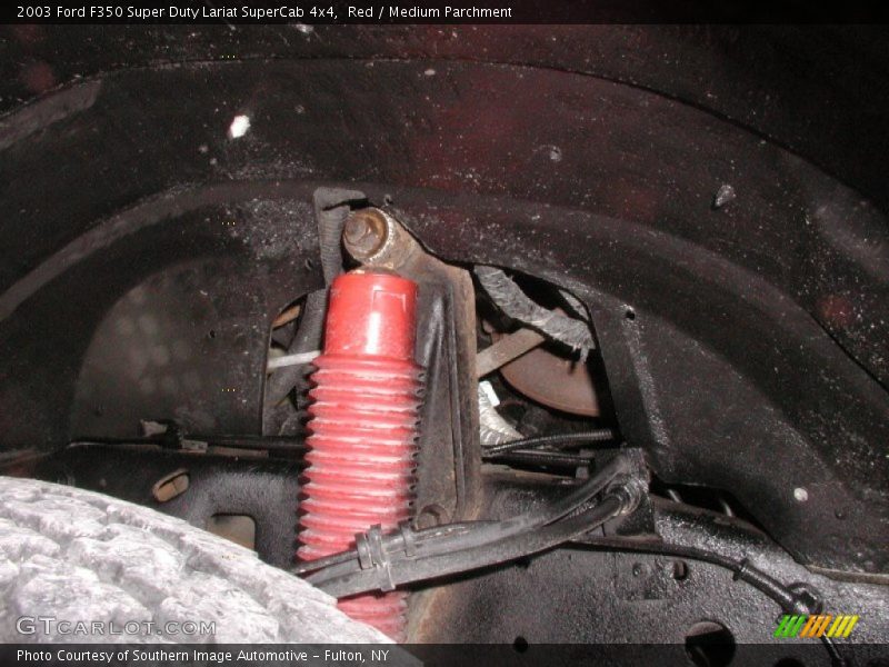Red / Medium Parchment 2003 Ford F350 Super Duty Lariat SuperCab 4x4