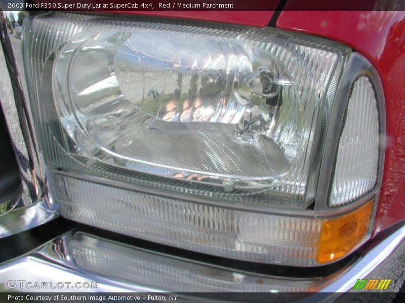 Red / Medium Parchment 2003 Ford F350 Super Duty Lariat SuperCab 4x4