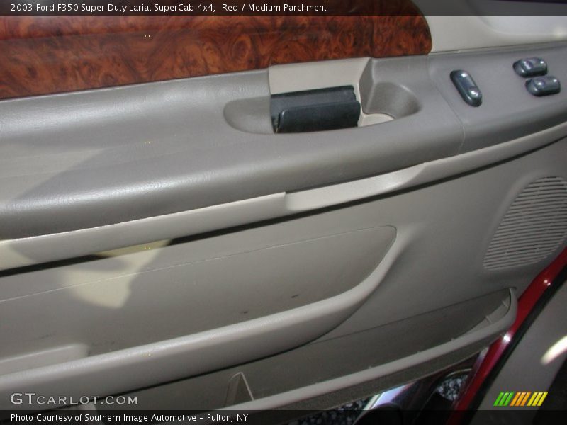 Red / Medium Parchment 2003 Ford F350 Super Duty Lariat SuperCab 4x4