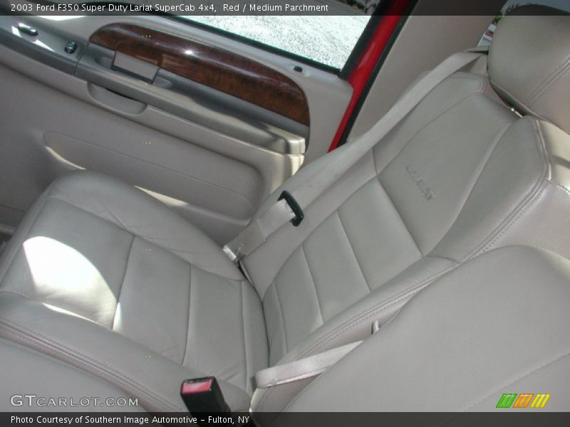 Red / Medium Parchment 2003 Ford F350 Super Duty Lariat SuperCab 4x4