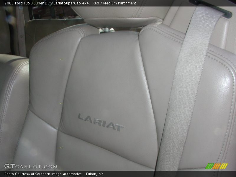 Red / Medium Parchment 2003 Ford F350 Super Duty Lariat SuperCab 4x4