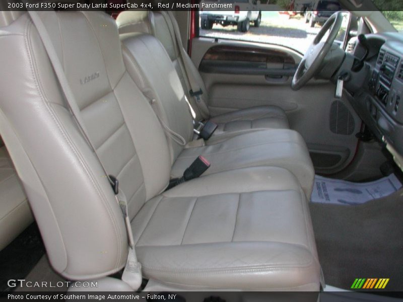 Red / Medium Parchment 2003 Ford F350 Super Duty Lariat SuperCab 4x4