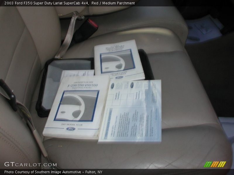 Red / Medium Parchment 2003 Ford F350 Super Duty Lariat SuperCab 4x4