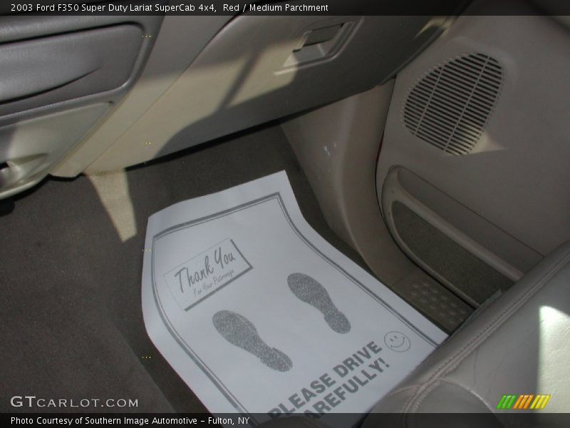 Red / Medium Parchment 2003 Ford F350 Super Duty Lariat SuperCab 4x4