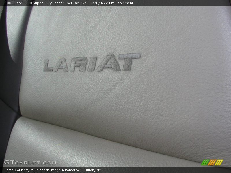 Red / Medium Parchment 2003 Ford F350 Super Duty Lariat SuperCab 4x4