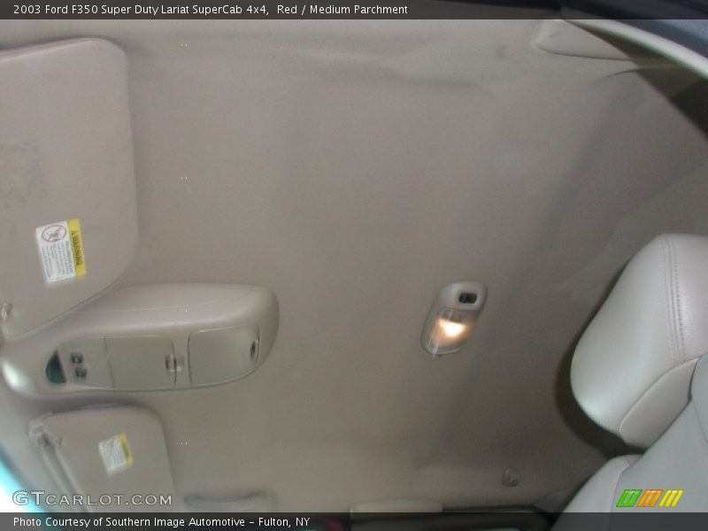 Red / Medium Parchment 2003 Ford F350 Super Duty Lariat SuperCab 4x4