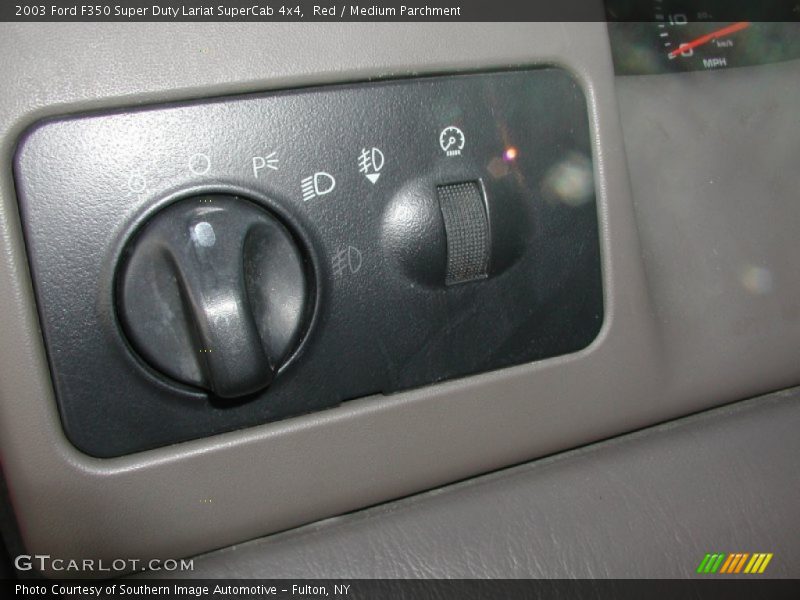 Red / Medium Parchment 2003 Ford F350 Super Duty Lariat SuperCab 4x4