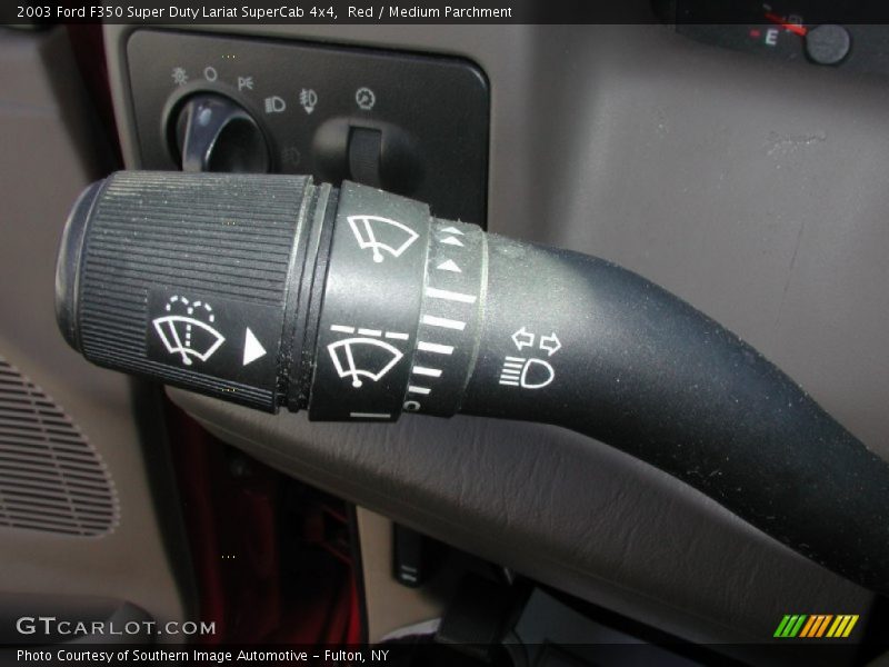 Red / Medium Parchment 2003 Ford F350 Super Duty Lariat SuperCab 4x4