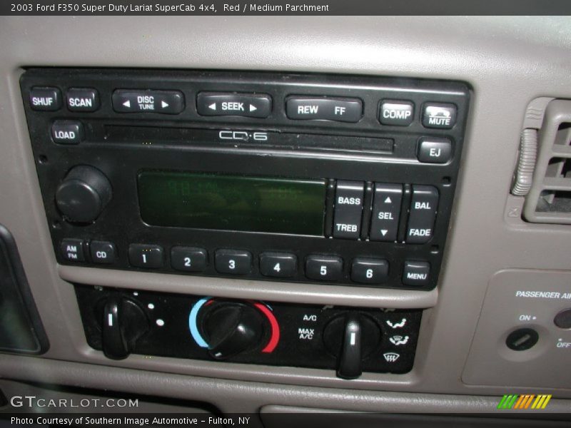 Red / Medium Parchment 2003 Ford F350 Super Duty Lariat SuperCab 4x4