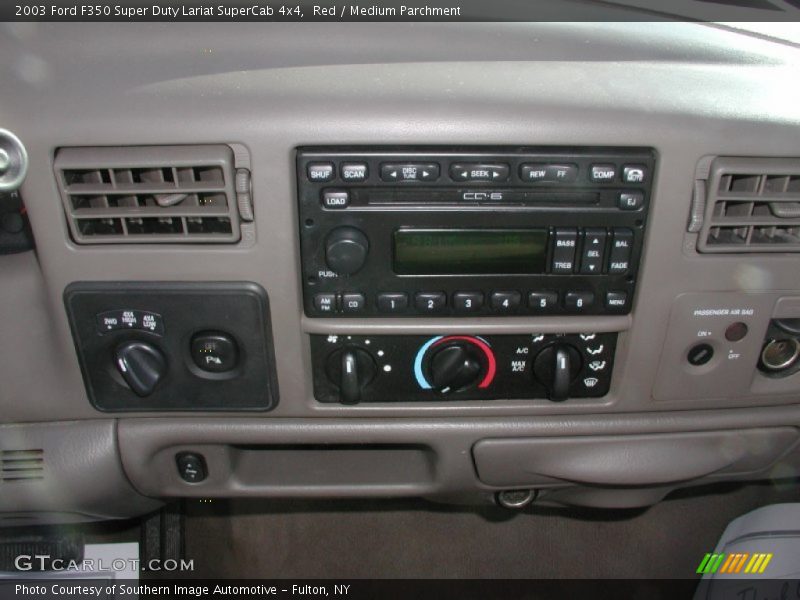 Red / Medium Parchment 2003 Ford F350 Super Duty Lariat SuperCab 4x4