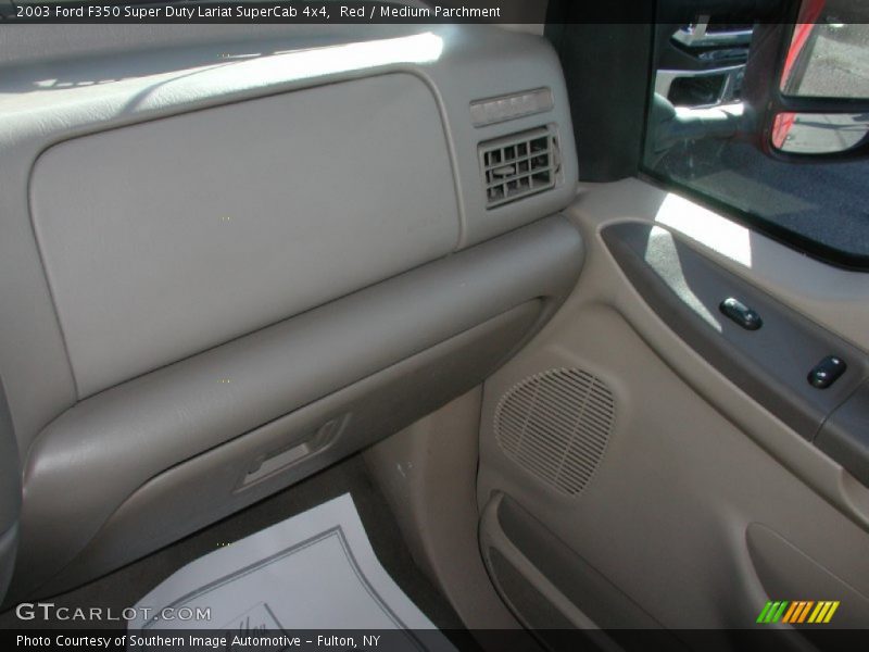 Red / Medium Parchment 2003 Ford F350 Super Duty Lariat SuperCab 4x4