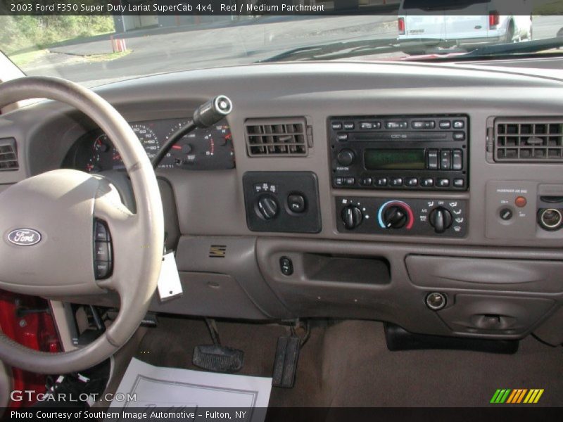 Red / Medium Parchment 2003 Ford F350 Super Duty Lariat SuperCab 4x4