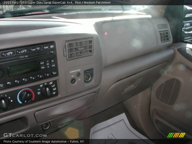 Red / Medium Parchment 2003 Ford F350 Super Duty Lariat SuperCab 4x4