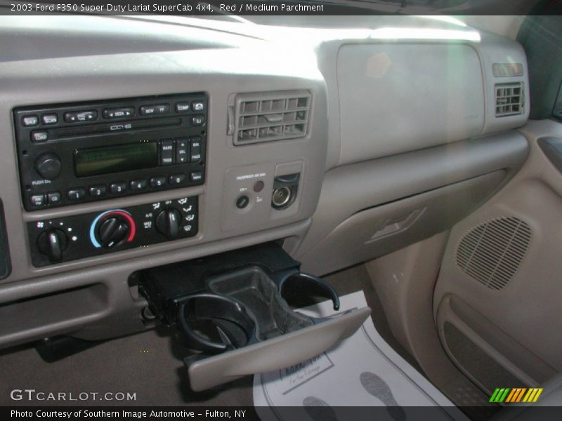 Red / Medium Parchment 2003 Ford F350 Super Duty Lariat SuperCab 4x4