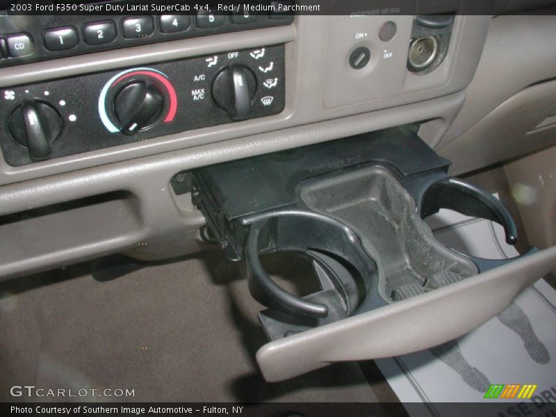 Red / Medium Parchment 2003 Ford F350 Super Duty Lariat SuperCab 4x4