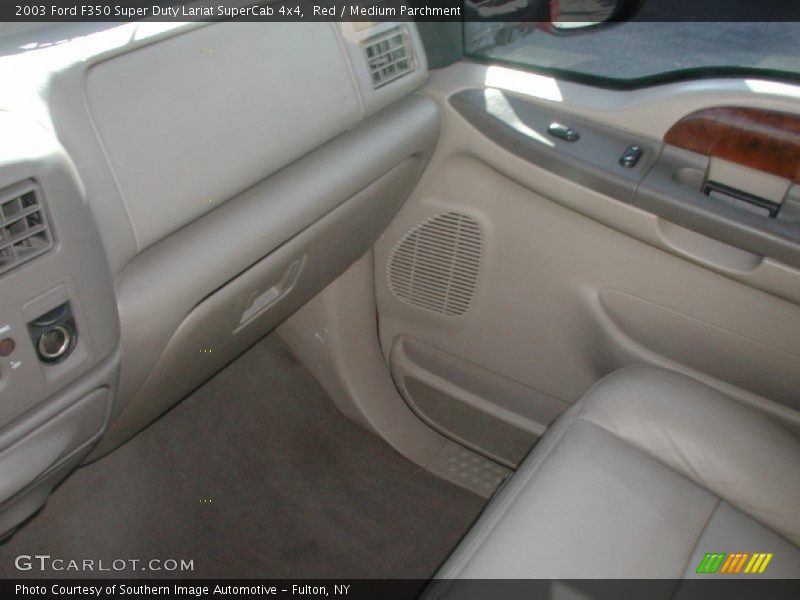 Red / Medium Parchment 2003 Ford F350 Super Duty Lariat SuperCab 4x4