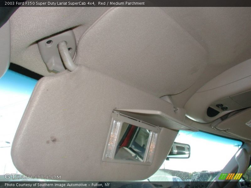 Red / Medium Parchment 2003 Ford F350 Super Duty Lariat SuperCab 4x4