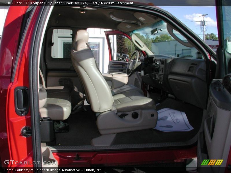 Red / Medium Parchment 2003 Ford F350 Super Duty Lariat SuperCab 4x4