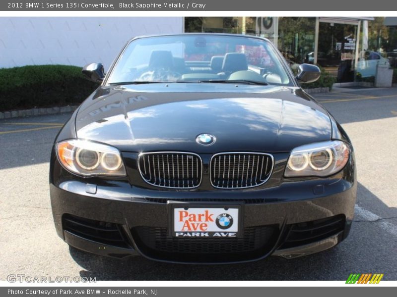 Black Sapphire Metallic / Gray 2012 BMW 1 Series 135i Convertible