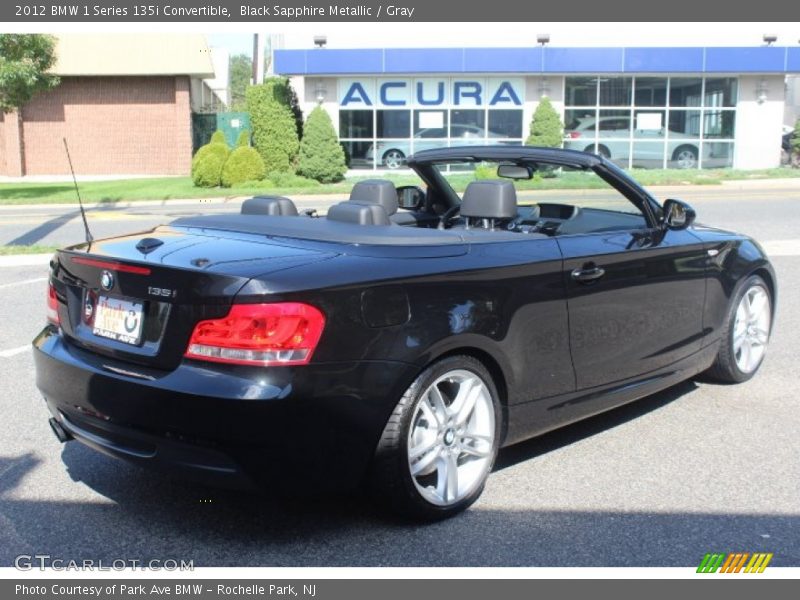 Black Sapphire Metallic / Gray 2012 BMW 1 Series 135i Convertible