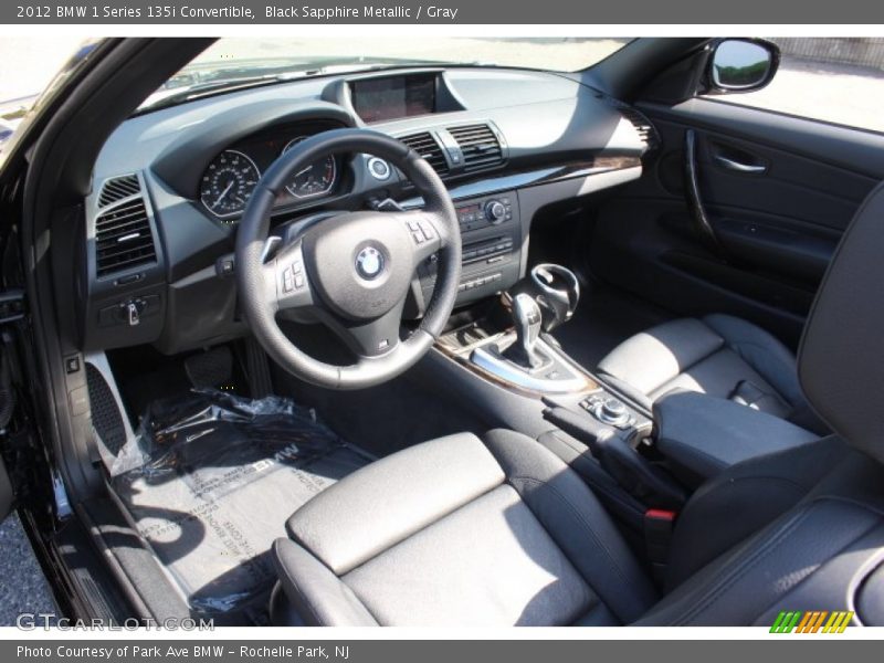 Black Sapphire Metallic / Gray 2012 BMW 1 Series 135i Convertible