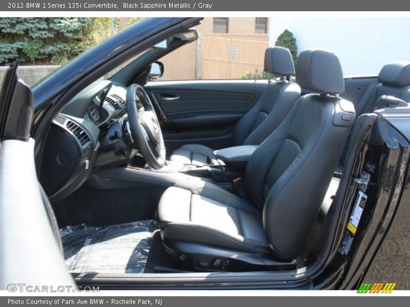 Black Sapphire Metallic / Gray 2012 BMW 1 Series 135i Convertible