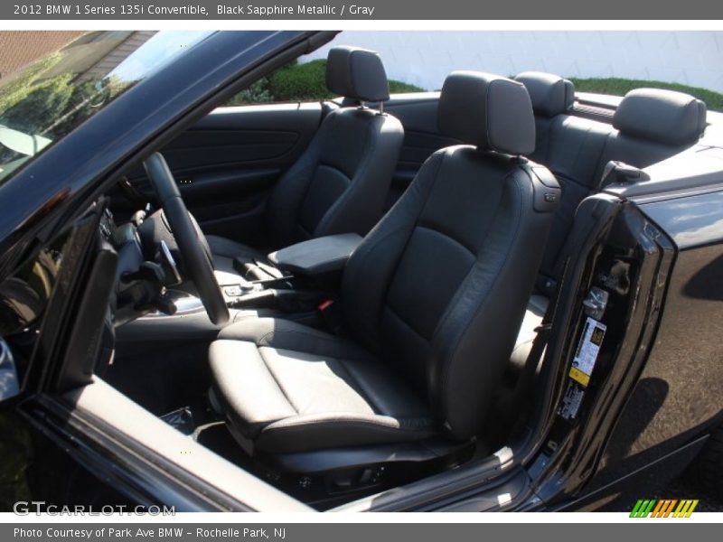 Black Sapphire Metallic / Gray 2012 BMW 1 Series 135i Convertible