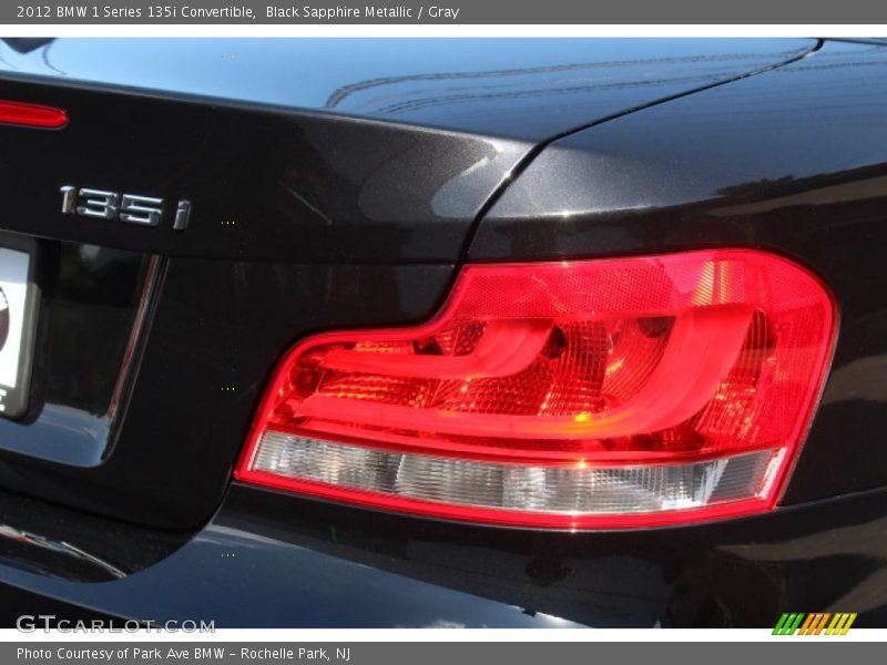 Black Sapphire Metallic / Gray 2012 BMW 1 Series 135i Convertible