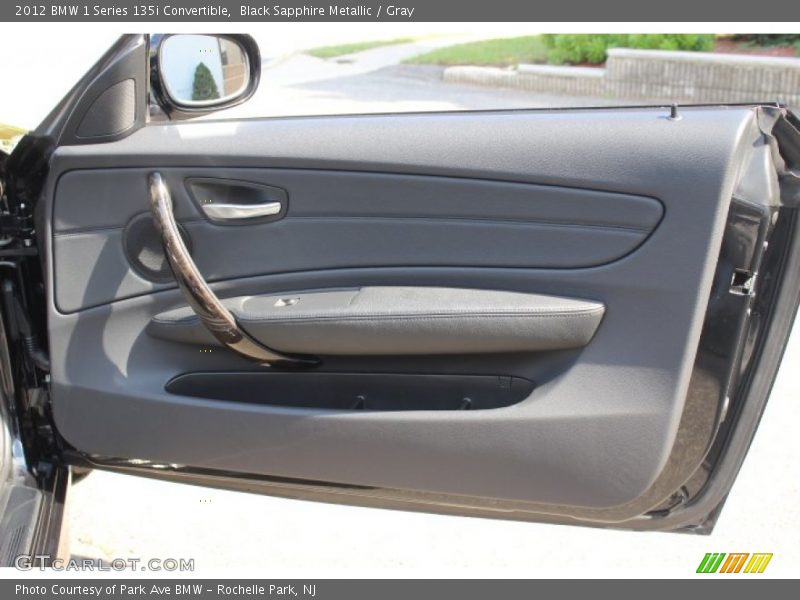 Black Sapphire Metallic / Gray 2012 BMW 1 Series 135i Convertible