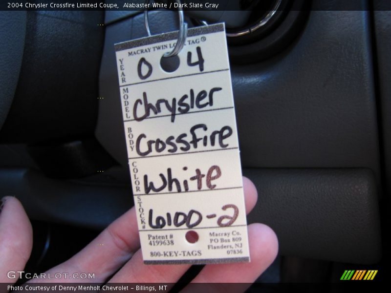 Alabaster White / Dark Slate Gray 2004 Chrysler Crossfire Limited Coupe