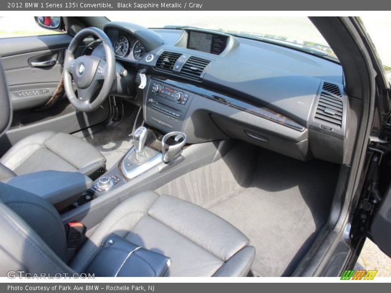 Black Sapphire Metallic / Gray 2012 BMW 1 Series 135i Convertible