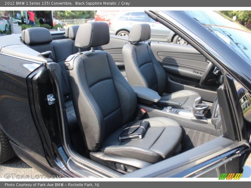 Black Sapphire Metallic / Gray 2012 BMW 1 Series 135i Convertible