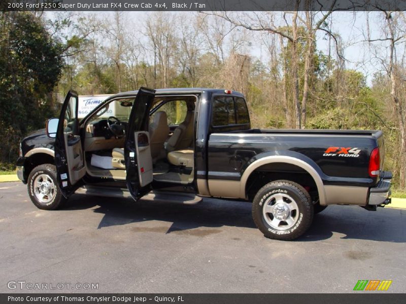 Black / Tan 2005 Ford F250 Super Duty Lariat FX4 Crew Cab 4x4