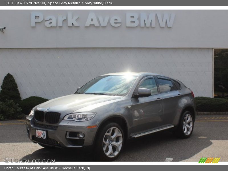 Space Gray Metallic / Ivory White/Black 2013 BMW X6 xDrive50i