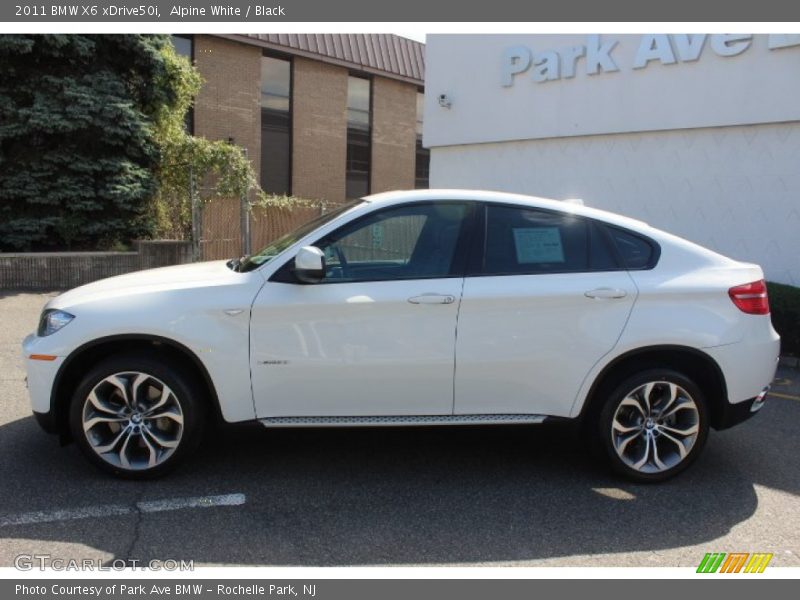 Alpine White / Black 2011 BMW X6 xDrive50i