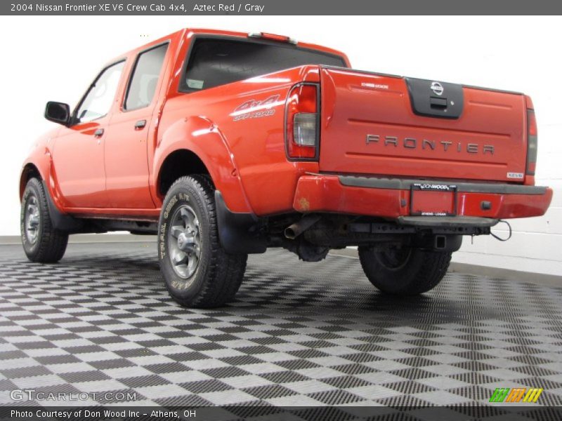 Aztec Red / Gray 2004 Nissan Frontier XE V6 Crew Cab 4x4