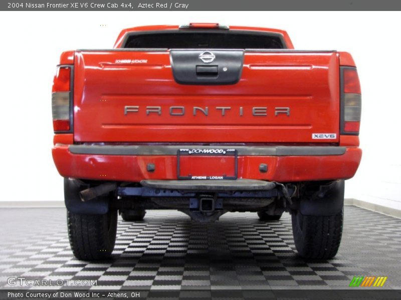 Aztec Red / Gray 2004 Nissan Frontier XE V6 Crew Cab 4x4