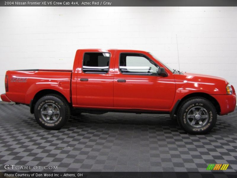 Aztec Red / Gray 2004 Nissan Frontier XE V6 Crew Cab 4x4