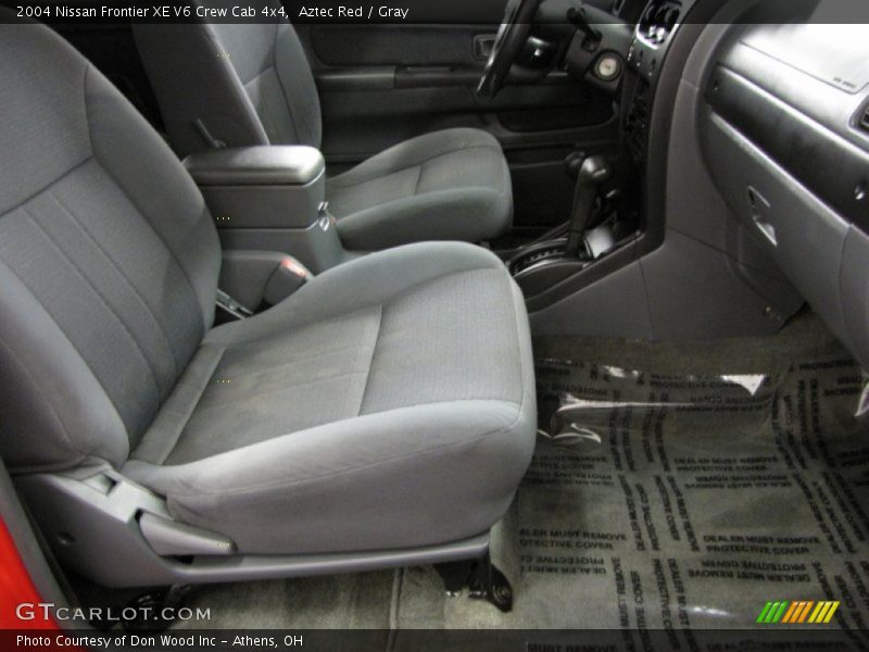 Aztec Red / Gray 2004 Nissan Frontier XE V6 Crew Cab 4x4
