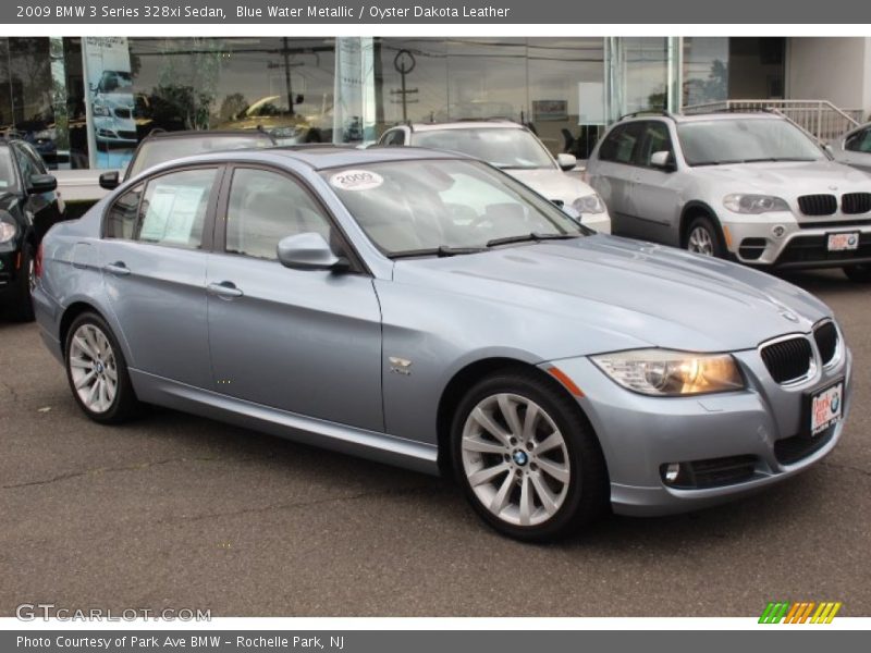 Blue Water Metallic / Oyster Dakota Leather 2009 BMW 3 Series 328xi Sedan