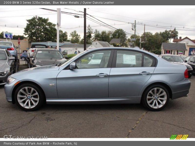 Blue Water Metallic / Oyster Dakota Leather 2009 BMW 3 Series 328xi Sedan