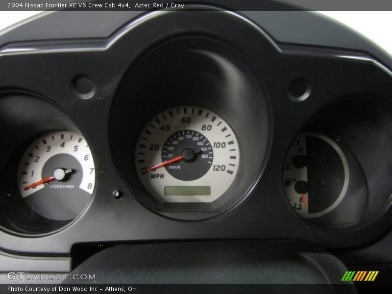 Aztec Red / Gray 2004 Nissan Frontier XE V6 Crew Cab 4x4